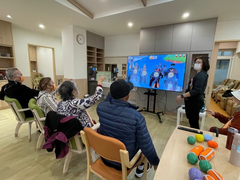 日照中心導入數位復能遊戲。（攝影/戴淨妍）
