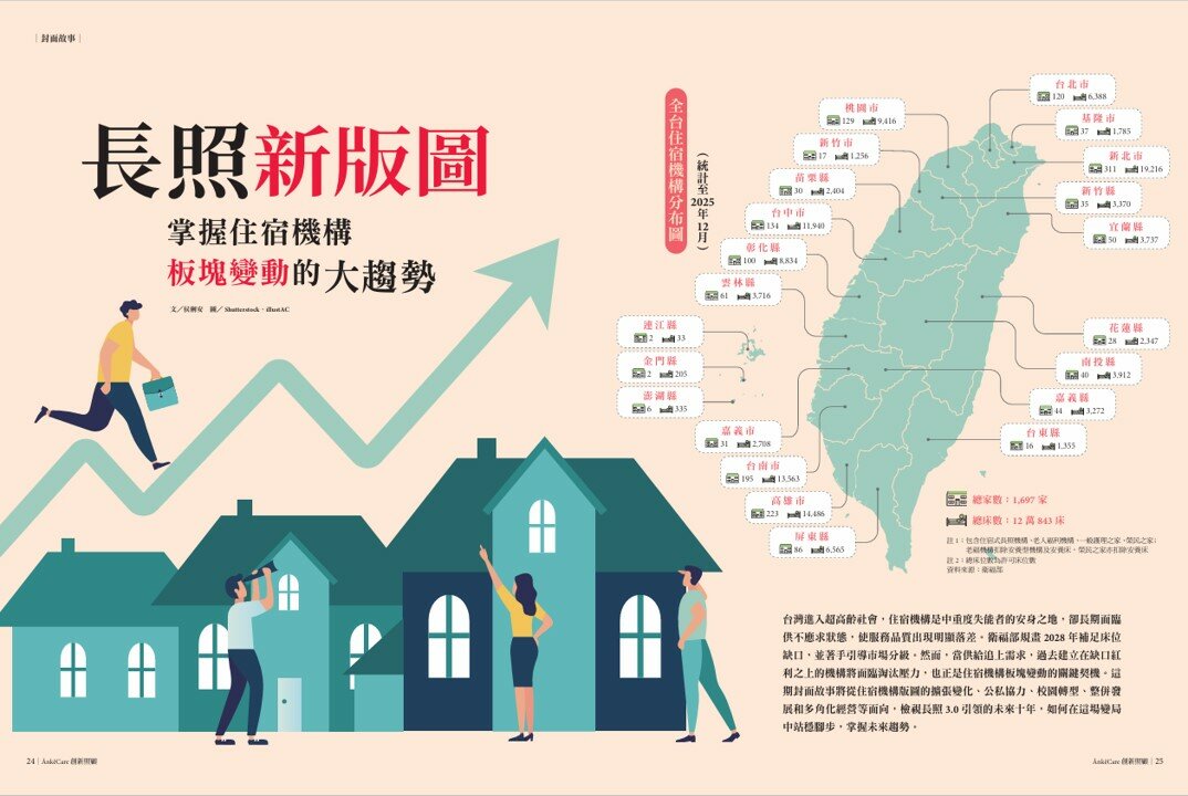 長照新版圖     掌握住宿機構板塊變動的大趨勢