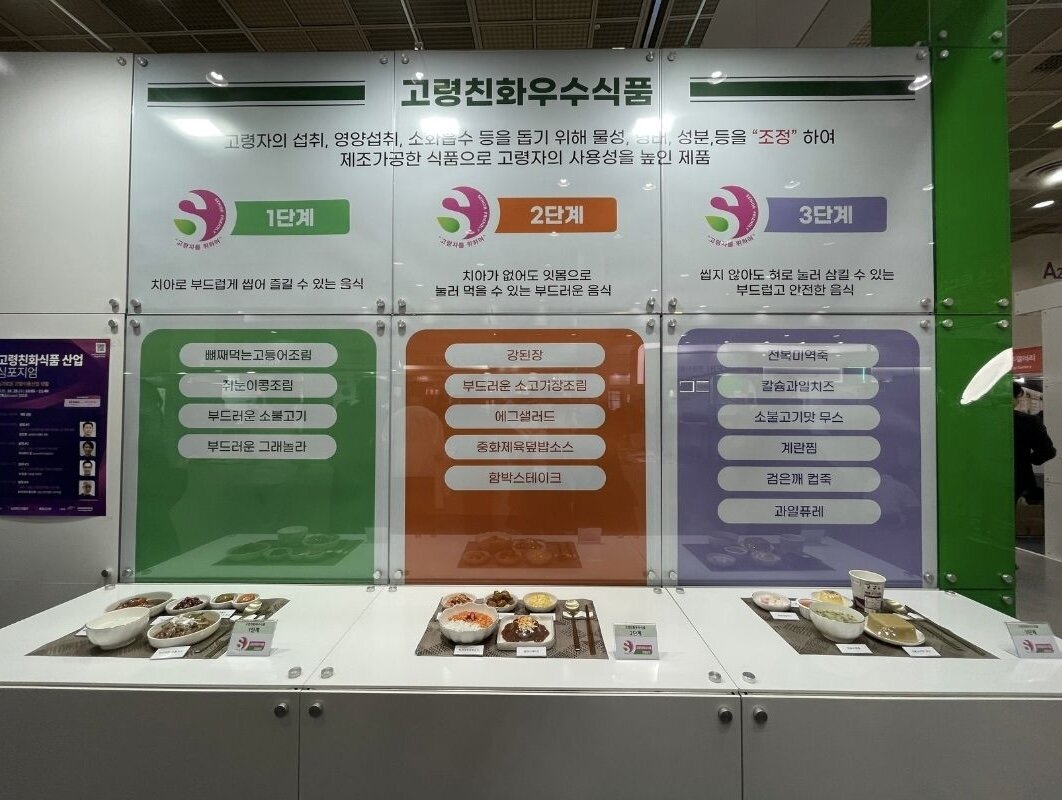 Foodpolis於Food Week的攤位，展示三種質地等級的產品。（攝影/戴淨妍）