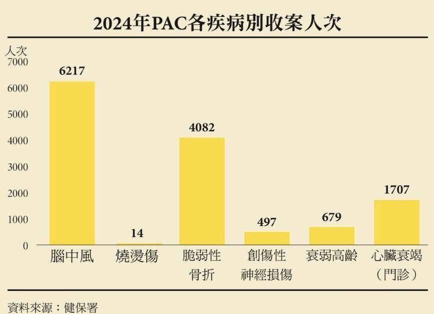 2024年PAC各疾病別收案人次