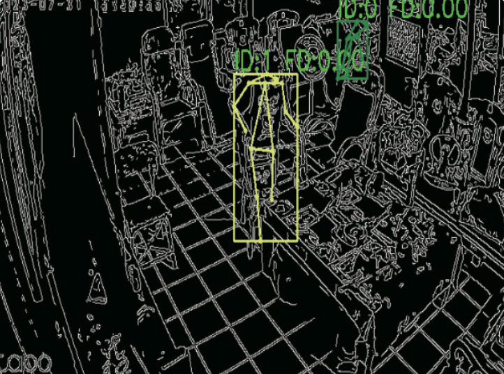 百一電子的AI防跌偵測技術，以2D平面資訊描述人體於3D空間中的朝向或姿態。(圖片來源/百一電子)