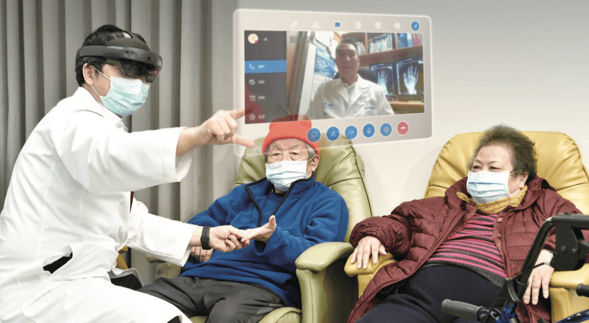 天成醫院與微軟合作，使用HoloLens 為長者提供遠距醫療服務。