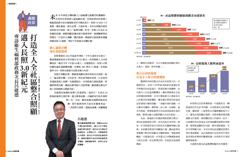 【關鍵政策】 專訪衛生福利部政務次長呂建德邁入長照 3.0 新紀元　打造全人全社區整合照顧